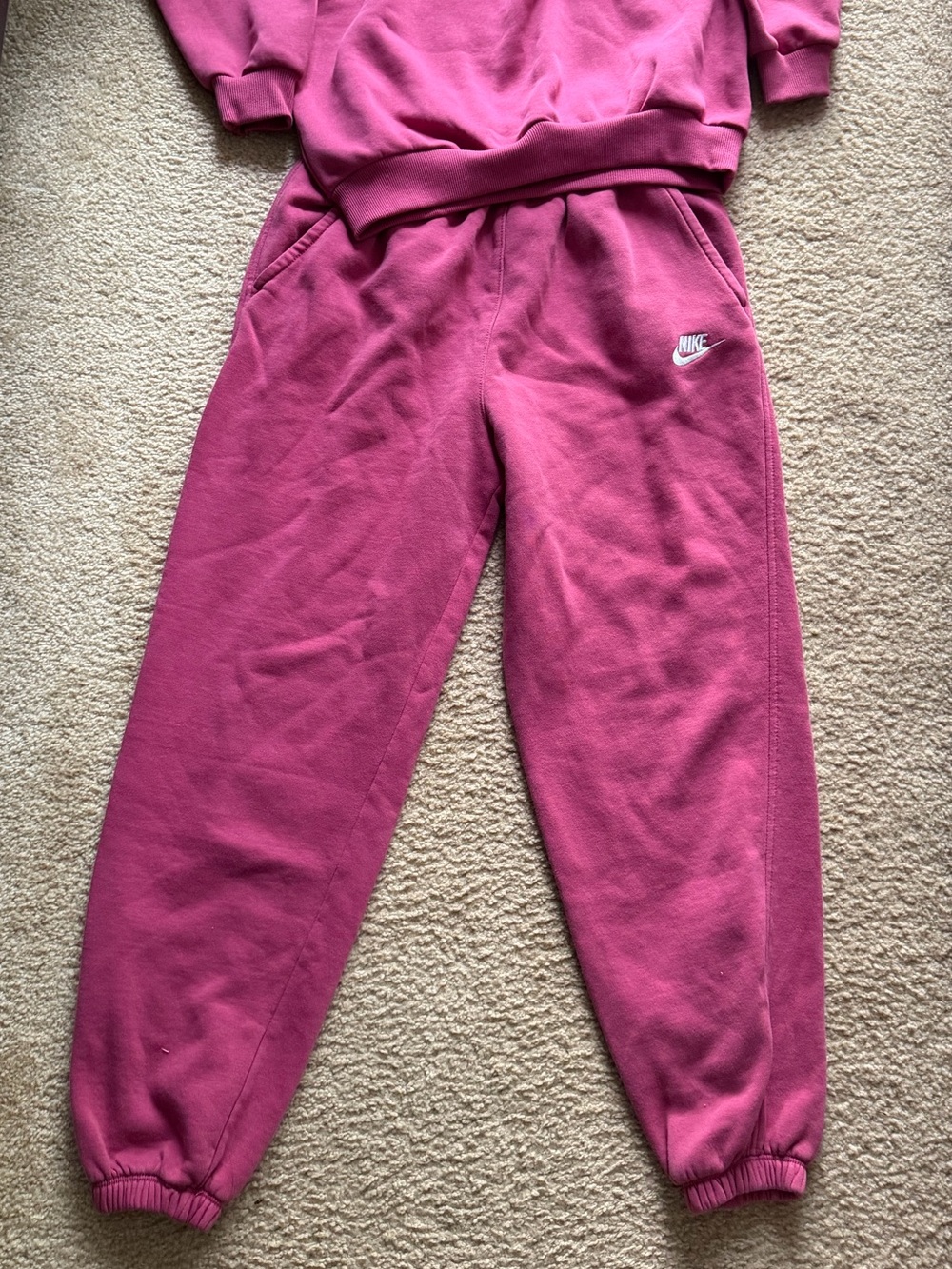 Nike Kids Magenta-Pink Sweatpants Joggers
